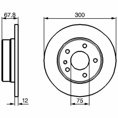 BOSCH Disque de Frein 0 986 478 322 (lot de 2)