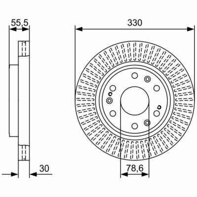 BOSCH Disque de Frein 0 986 479 W30 (lot de 2)