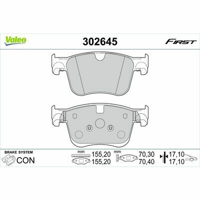VALEO ESSENTIAL Kit de Plaquettes de Frein, Frein à Disque