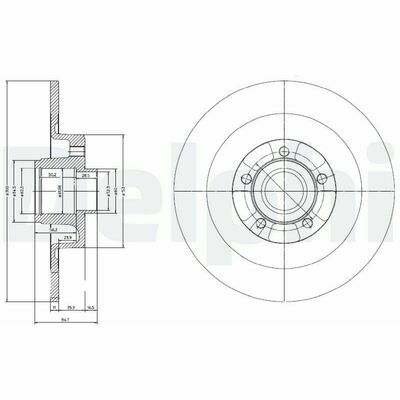DELPHI Disque de Frein BG9024RS (lot de 2)