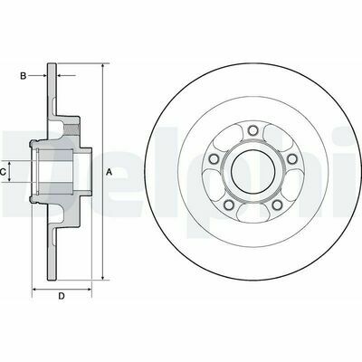 DELPHI Disque de Frein BG9138RS (lot de 2)