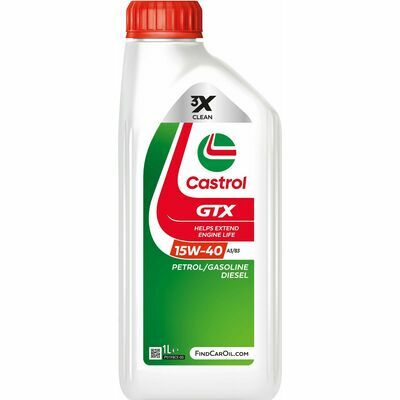 Castrol GTX 15W-40 A3/B3 Huile Moteur 1 L – Réf. 15F627