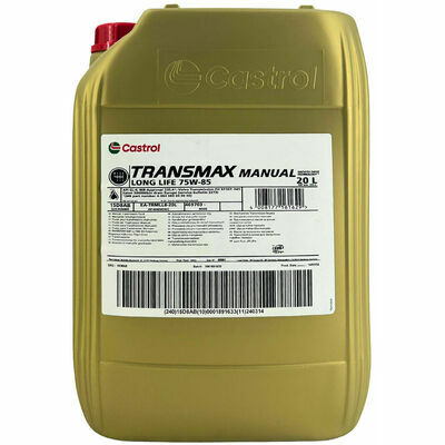 Castrol Transmax Manual Long Life 75W-85 Huile de Transmission 20 L