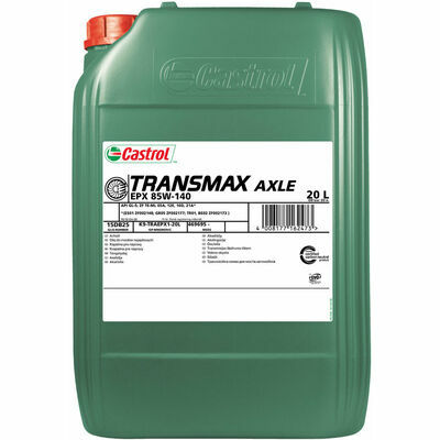 Castrol Transmax Axle EPX 85W-140 Huile de Transmission 20 L – Réf. 15DB25