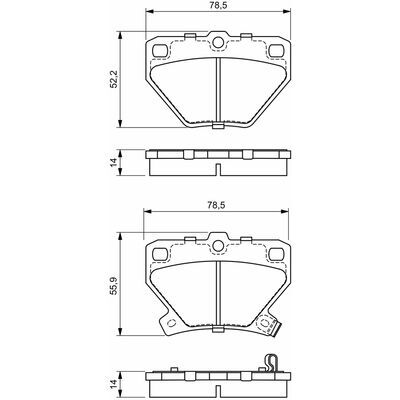 BOSCH Kit de Plaquettes de Frein, Frein à Disque