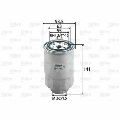 VALEO Filtre à Carburant 587709