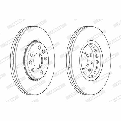 FERODO PREMIER Disque de Frein DDF2507C (lot de 2)