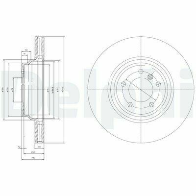 DELPHI Disque de Frein BG9019 (lot de 2)