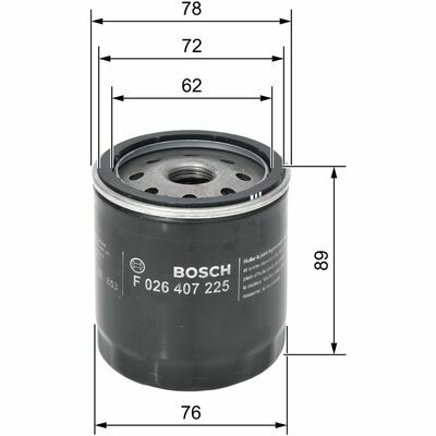 BOSCH Filtre à Huile F 026 407 225
